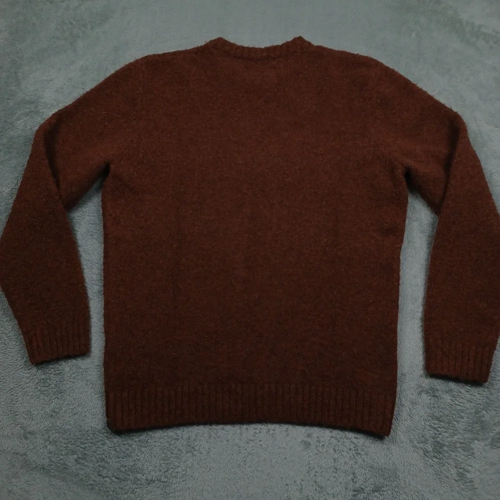 Normal Brand Sweater Mens Medium Brown Crew Neck Pullover Wool Blend‎